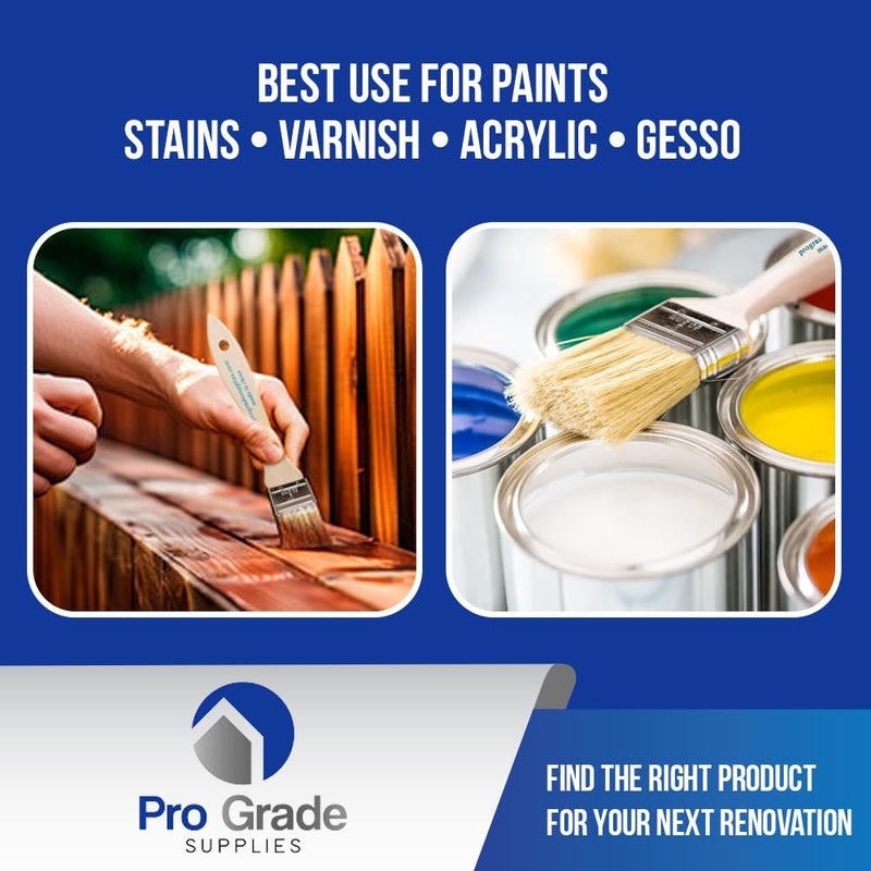Pro-Grade Pro Grade - Chip Paint Brushes - 12 Ea 2 Inch Chip Paint Brush Light Brown - Image 4